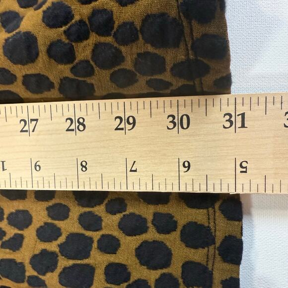 Ann Taylor LOFT Leopard Print Dress XS Jacquard Drop Waist Flare - Picture 11 of 11